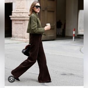 DANIER Suede High Rise Bootcut Flare Brown Size 8 Chocolate‎ Brown Western